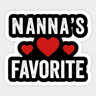 Nanna's Favorite Grandma Heart Grandparent Sticker